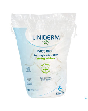 Gilbert pads bio rectangle coton 8x10cm sachet 180