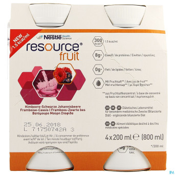 Resource fruit framboise-cassis  4x200ml 12340188