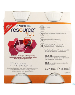 Resource fruit framboise-cassis  4x200ml 12340188