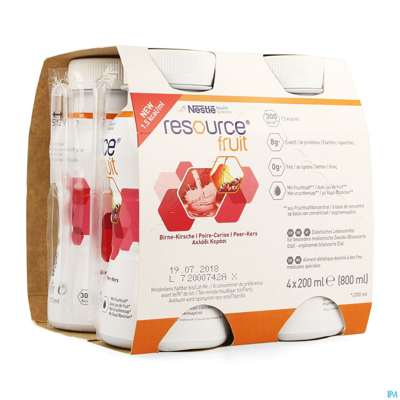 Resource fruit poire cerise    4x200ml 12321326