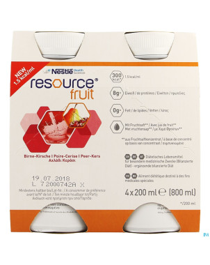 Resource fruit poire cerise    4x200ml 12321326