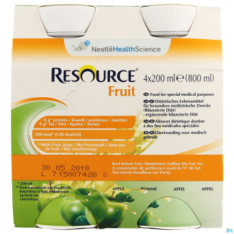 Resource fruit pomme    4x200ml 12336978