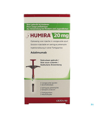 Humira 20mg/0,2ml pediat. sol inj ser preremplie 2