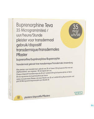 Buprenorphine teva 35,0mcg/h emplatre transderm.10
