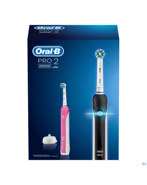 Oral b pro 2950 duo brosse elect. black+pink