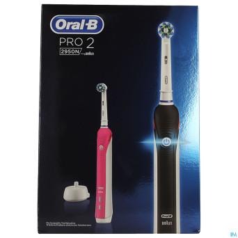 Oral b pro 2950 duo brosse elect. black+pink