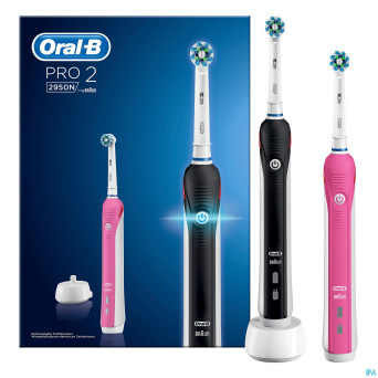 Oral b pro 2950 duo brosse elect. black+pink