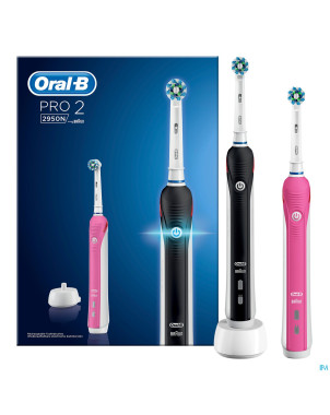 Oral b pro 2950 duo brosse elect. black+pink