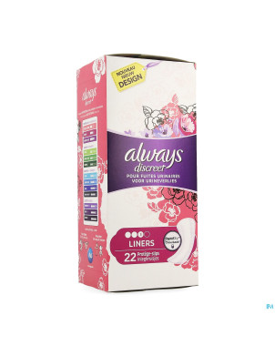 Always discreet incontinence liner light +    22