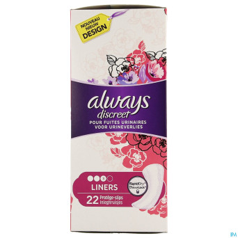 Always discreet incontinence liner light +    22