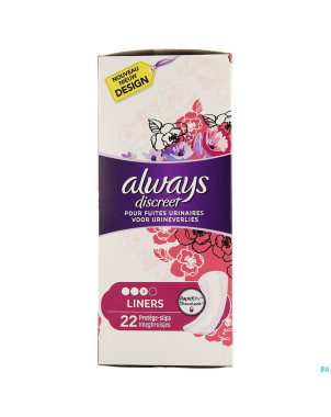 Always discreet incontinence liner light +    22