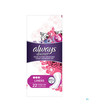 Always discreet incontinence liner light +    22