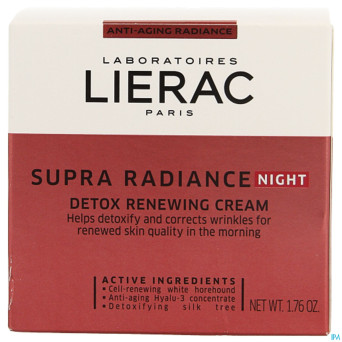 Lierac supra radiance creme nuit    pot  50ml