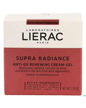 Lierac supra radiance gel    pot  50ml