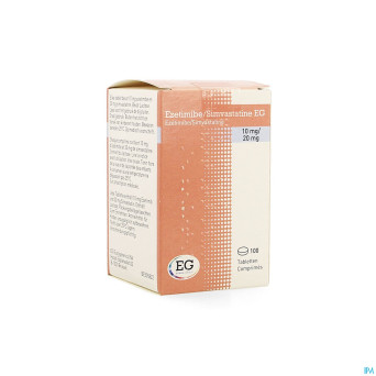 Ezetimibe simvastatine eg 10mg/20mg comp 100 hdpe