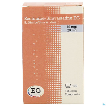 Ezetimibe simvastatine eg 10mg/20mg comp 100 hdpe