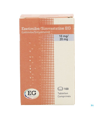Ezetimibe simvastatine eg 10mg/20mg comp 100 hdpe