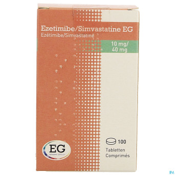 Ezetimibe simvastatine eg 10mg/40mg comp 100 hdpe
