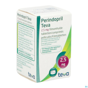 Perindopril teva  2,5mg comp pell  30 x  2,5mg
