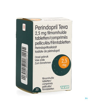 Perindopril teva  2,5mg comp pell  30 x  2,5mg