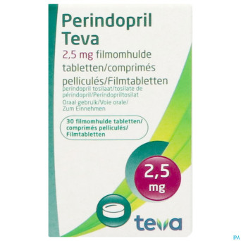 Perindopril teva  2,5mg comp pell  30 x  2,5mg