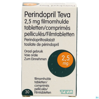 Perindopril teva  2,5mg comp pell  30 x  2,5mg