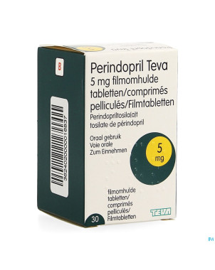 Perindopril teva  5,0mg comp pell  30 x  5,0mg