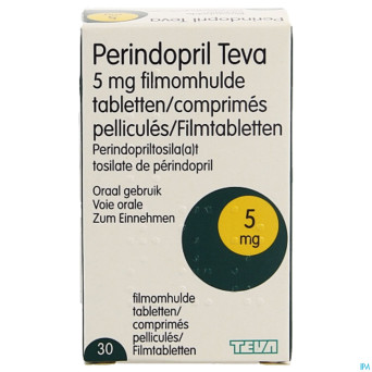Perindopril teva  5,0mg comp pell  30 x  5,0mg