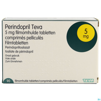 Perindopril teva  5,0mg comp pell  90 x  5,0mg