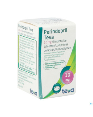 Perindopril teva 10,0mg comp pell  30 x 10,0mg