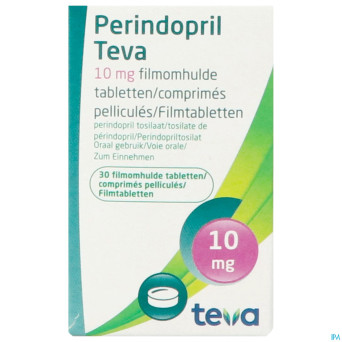 Perindopril teva 10,0mg comp pell  30 x 10,0mg