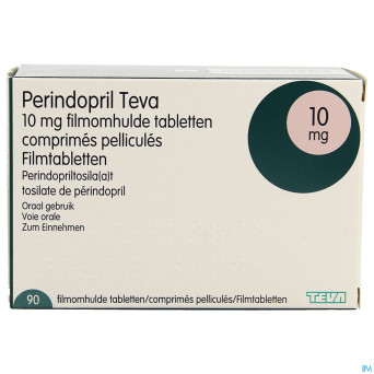 Perindopril teva 10,0mg comp pell  90 x 10,0mg
