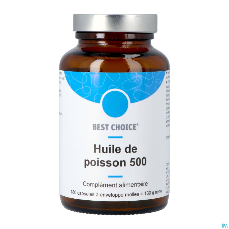 Best choice huile poisson 500    caps 180 fr