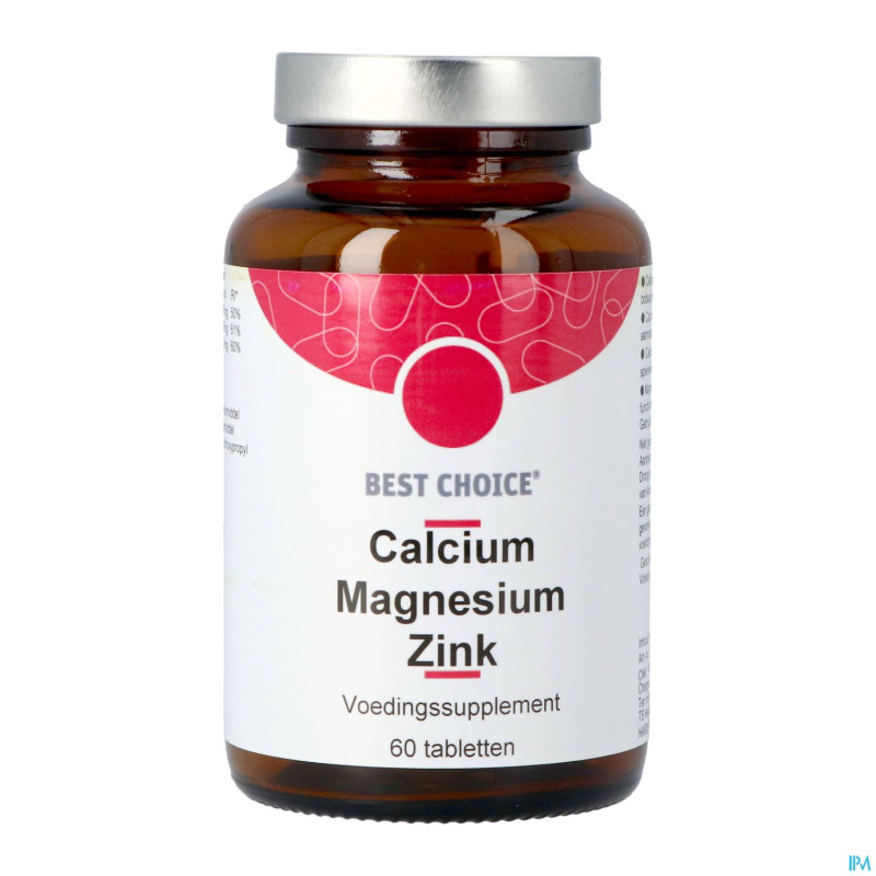 Best choice calcium magnesium zinc    comp 60 fr