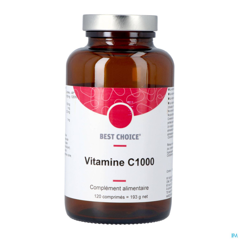 Best choice vitamine c 1000    comp 120 fr