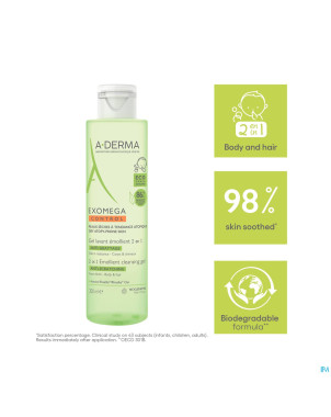 Aderma exomega control gel lavant 2en1    200ml