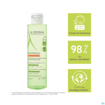 Aderma exomega control gel lavant 2en1    200ml