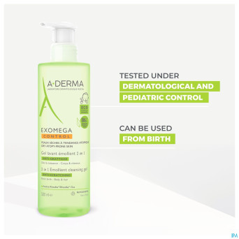 Aderma exomega control gel lavant 2en1    500ml