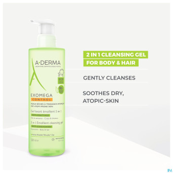 Aderma exomega control gel lavant 2en1    500ml