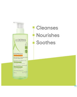 Aderma exomega control gel lavant 2en1    500ml