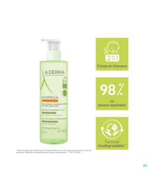 Aderma exomega control gel lavant 2en1    500ml