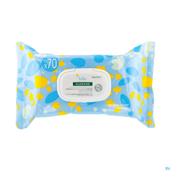 Klorane bb lingettes nettoyantes douces 70u