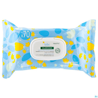 Klorane bb lingettes nettoyantes douces 70u