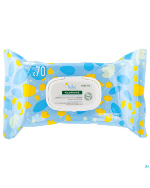 Klorane bb lingettes nettoyantes douces 70u