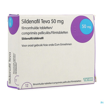 Sildenafil teva  50mg comp pell 12 x  50mg pip