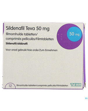 Sildenafil teva  50mg comp pell 12 x  50mg pip