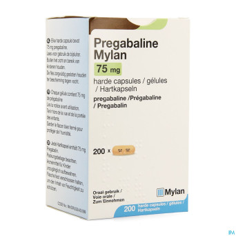 Pregabaline mylan 75mg caps dur 200 x 75mg