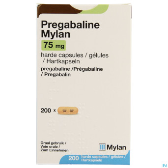 Pregabaline mylan 75mg caps dur 200 x 75mg