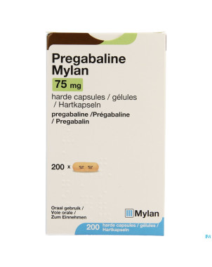 Pregabaline mylan 75mg caps dur 200 x 75mg