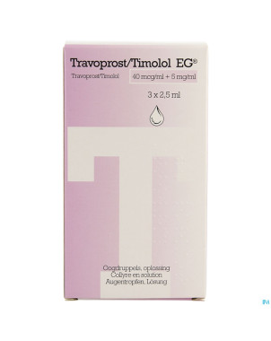 Travoprost timolol eg 40mcg/ml+5mg/ml coll.3x2,5ml